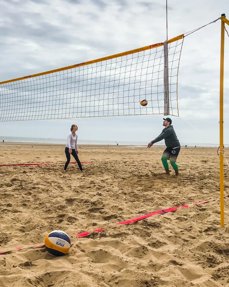 Players practising hitting technique during training